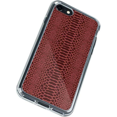 Marsala Snake Skin iPhone SE (2nd & 3rd Gen) Clear Case