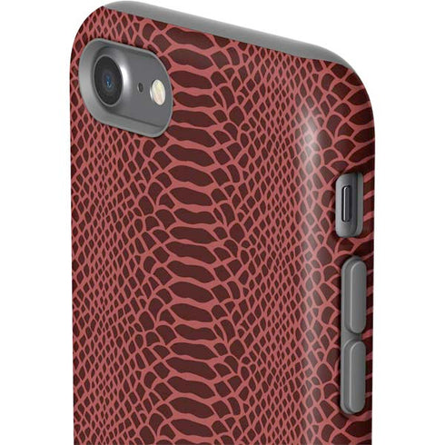 Marsala Snake Skin iPhone SE (2nd & 3rd Gen) Pro Case