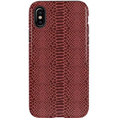 Marsala Snake Skin iPhone X Pro Case