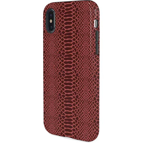 Marsala Snake Skin iPhone X Pro Case