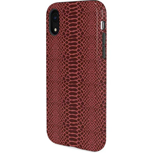 Marsala Snake Skin iPhone XR Pro Case