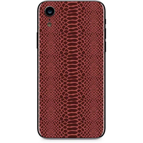 Marsala Snake Skin iPhone XR Skin