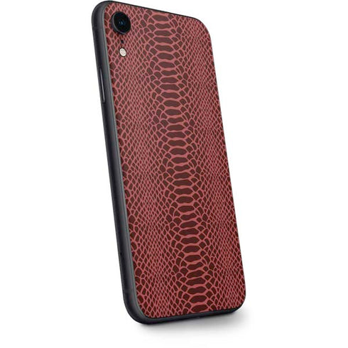Marsala Snake Skin iPhone XR Skin
