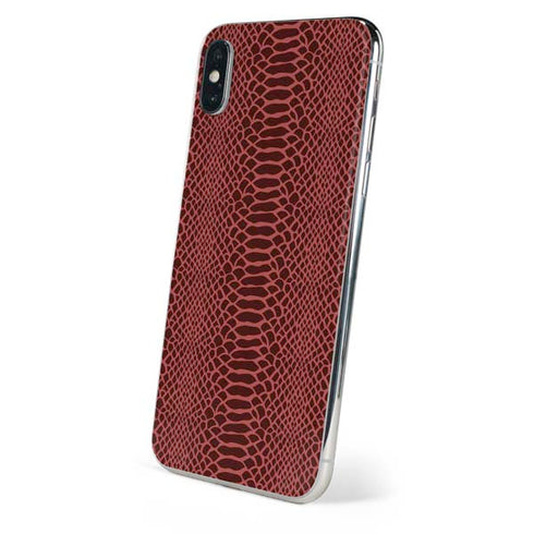 Marsala Snake Skin iPhone XS Skin