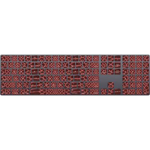 Marsala Snake Skin Magic Keyboard with Numeric Keypad Skin