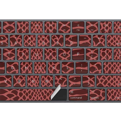 Marsala Snake Skin Magic Keyboard with Numeric Keypad Skin