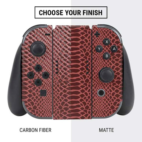 Marsala Snake Skin Nintendo Switch Bundle Skin