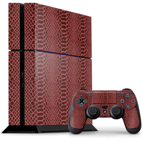 Marsala Snake Skin PS4 Console and Controller Bundle Skin