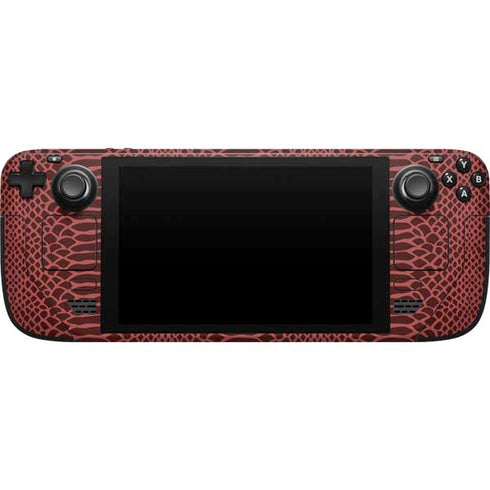 Marsala Snake Skin Steam Deck Handheld Gaming Computer Skin
