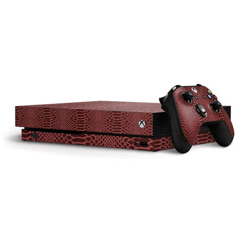 Marsala Snake Skin Xbox One X Bundle Skin
