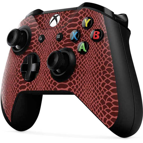Marsala Snake Skin Xbox One X Controller Skin