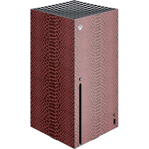 Marsala Snake Skin Xbox Series X Console Skin
