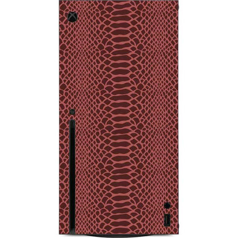 Marsala Snake Skin Xbox Series X Console Skin