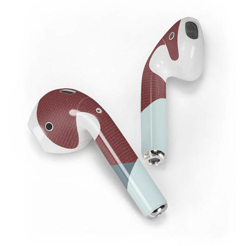 Marsala Triangle Shapes Apple AirPods Skin