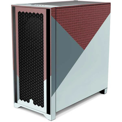 Marsala Triangle Shapes Corsair 4000D Tempered Glass Mid-Tower ATX Case Skin