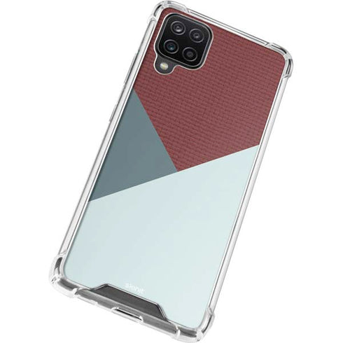 Marsala Triangle Shapes Galaxy A12 Clear Case