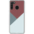 Marsala Triangle Shapes Galaxy A21 Clear Case