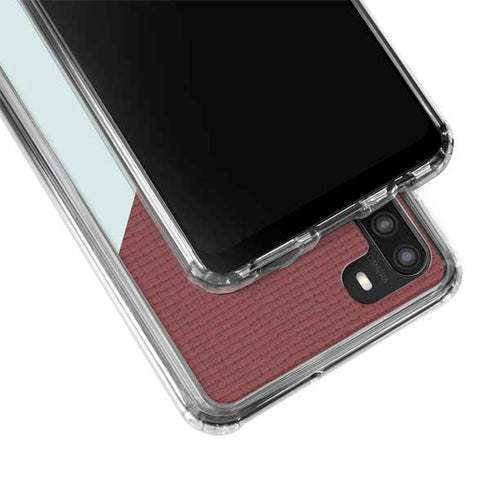 Marsala Triangle Shapes Galaxy A21 Clear Case