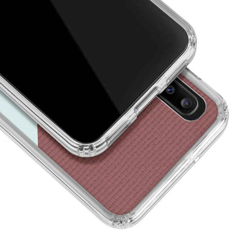 Marsala Triangle Shapes Galaxy A30 Clear Case