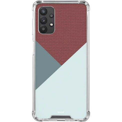 Marsala Triangle Shapes Galaxy A32 5G Clear Case