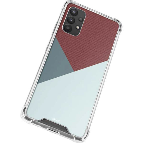 Marsala Triangle Shapes Galaxy A32 5G Clear Case
