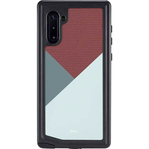 Marsala Triangle Shapes Galaxy Note 10 Waterproof Case