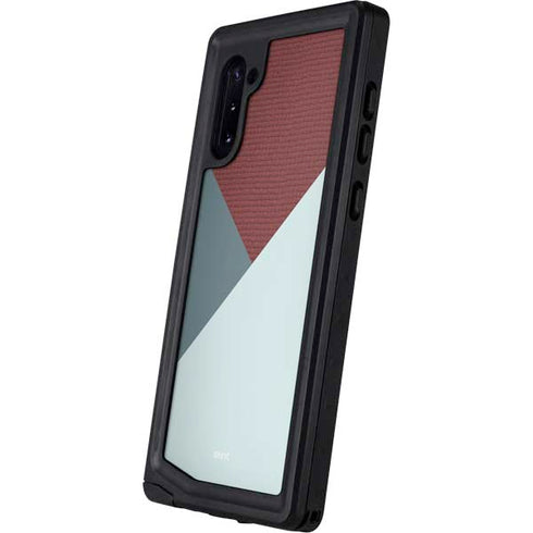 Marsala Triangle Shapes Galaxy Note 10 Waterproof Case