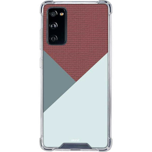 Marsala Triangle Shapes Galaxy S20 FE Clear Case