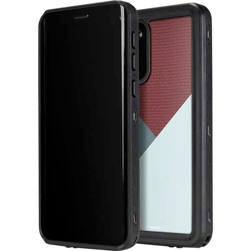 Marsala Triangle Shapes Galaxy S20 Plus Waterproof Case