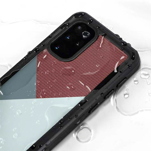 Marsala Triangle Shapes Galaxy S20 Plus Waterproof Case