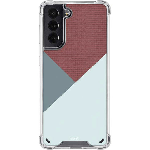 Marsala Triangle Shapes Galaxy S21 5G Clear Case