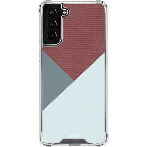Marsala Triangle Shapes Galaxy S21 FE Clear Case