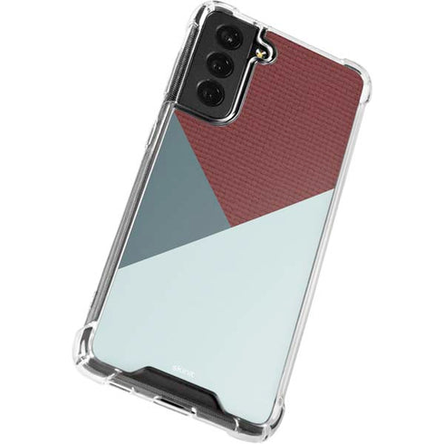 Marsala Triangle Shapes Galaxy S21 FE Clear Case
