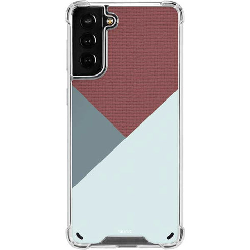Marsala Triangle Shapes Galaxy S21 Plus 5G Clear Case