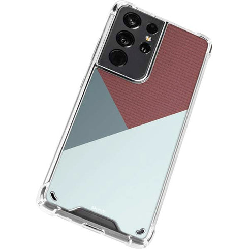 Marsala Triangle Shapes Galaxy S21 Ultra 5G Clear Case