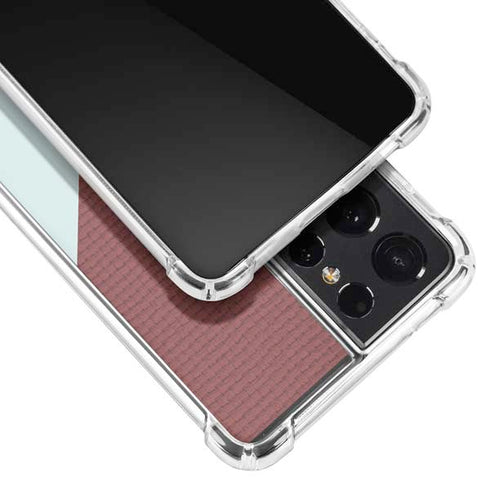 Marsala Triangle Shapes Galaxy S21 Ultra 5G Clear Case