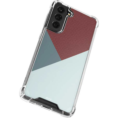 Marsala Triangle Shapes Galaxy S22 Plus Clear Case
