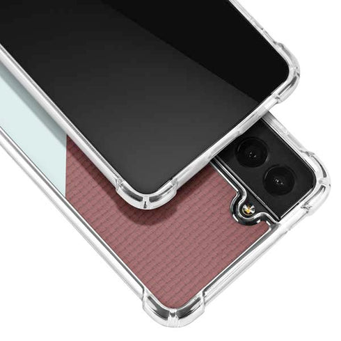 Marsala Triangle Shapes Galaxy S22 Plus Clear Case