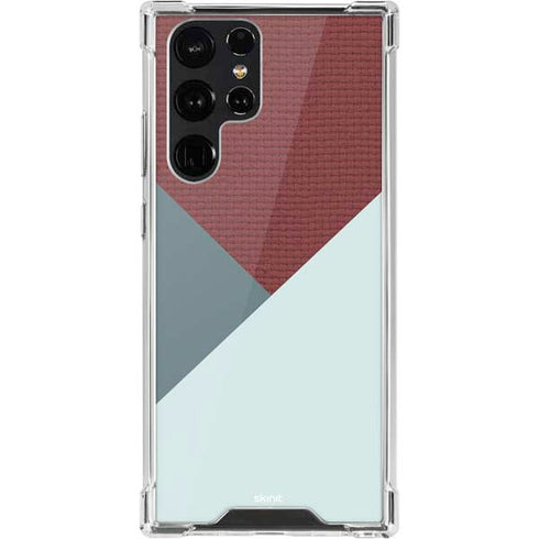 Marsala Triangle Shapes Galaxy S22 Ultra Clear Case