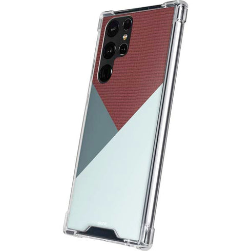 Marsala Triangle Shapes Galaxy S22 Ultra Clear Case