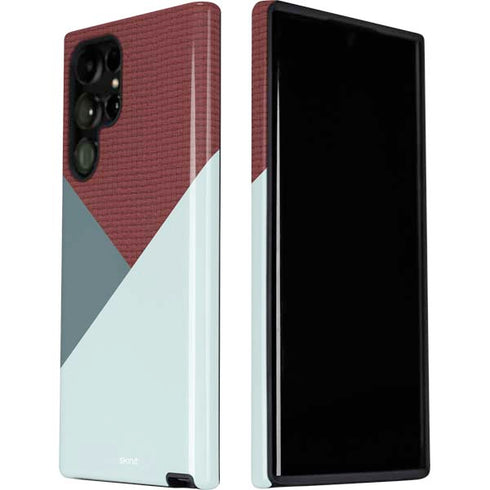 Marsala Triangle Shapes Galaxy S22 Ultra Pro Case