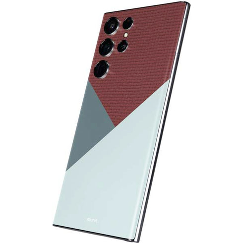 Marsala Triangle Shapes Galaxy S22 Ultra Skin