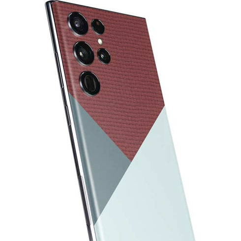 Marsala Triangle Shapes Galaxy S22 Ultra Skin