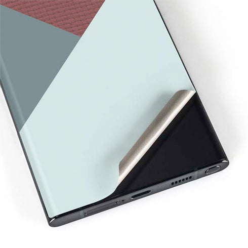 Marsala Triangle Shapes Galaxy S22 Ultra Skin