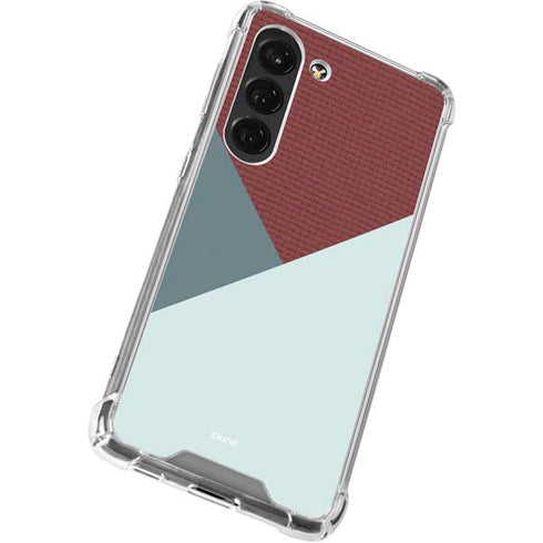 Marsala Triangle Shapes Galaxy S23 Clear Case