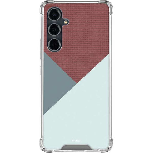 Marsala Triangle Shapes Galaxy S23 FE Clear Case