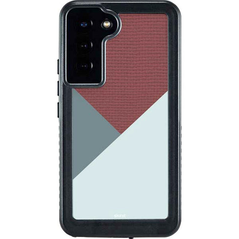 Marsala Triangle Shapes Galaxy S23 Plus Waterproof Case