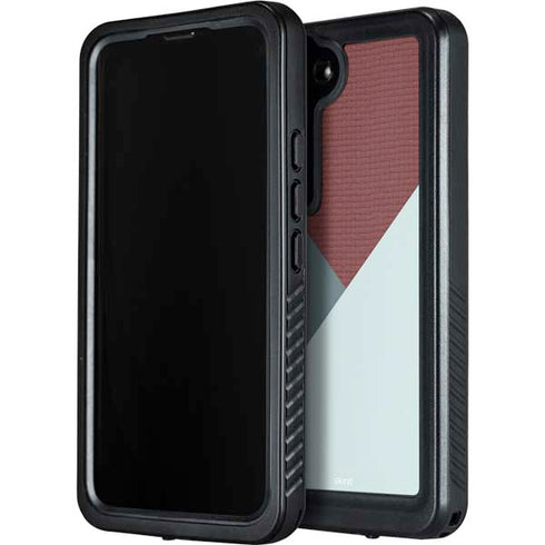 Marsala Triangle Shapes Galaxy S23 Plus Waterproof Case