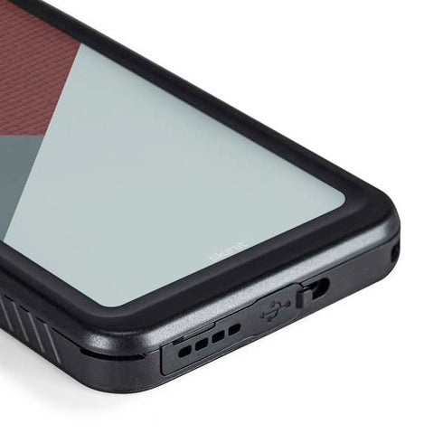 Marsala Triangle Shapes Galaxy S23 Plus Waterproof Case