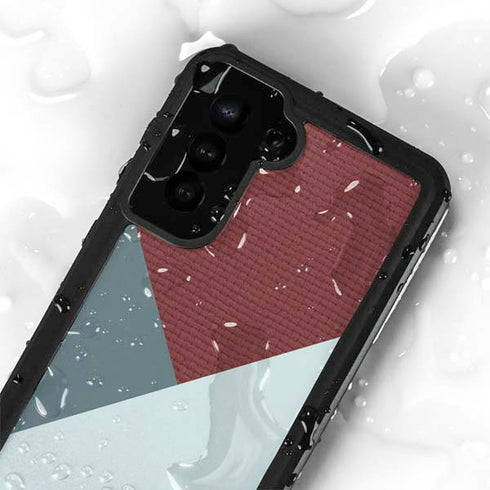 Marsala Triangle Shapes Galaxy S23 Plus Waterproof Case
